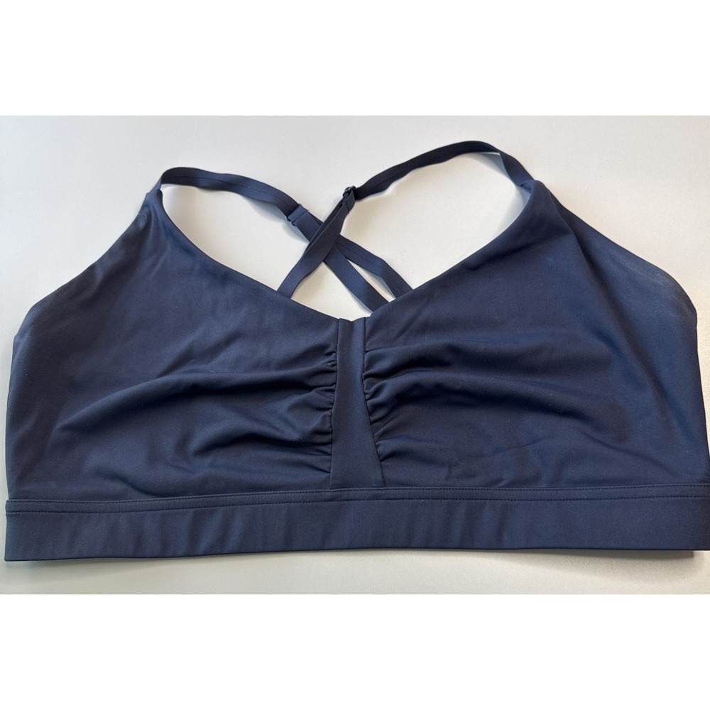 All Access NYC Sports Bra Navy Blue Criss Cross 1X